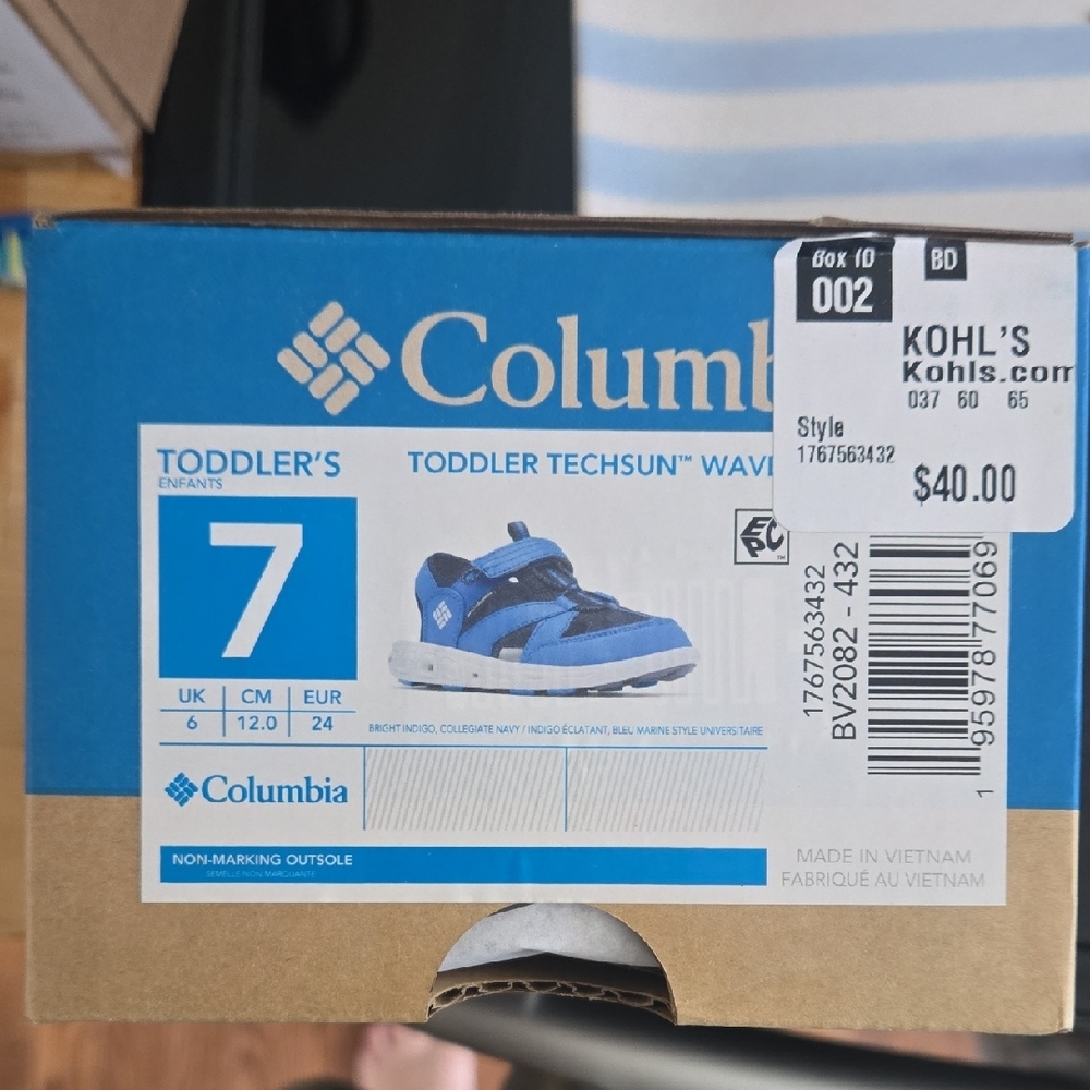 Columbia Toddler Techsun Wave Blue Shoes